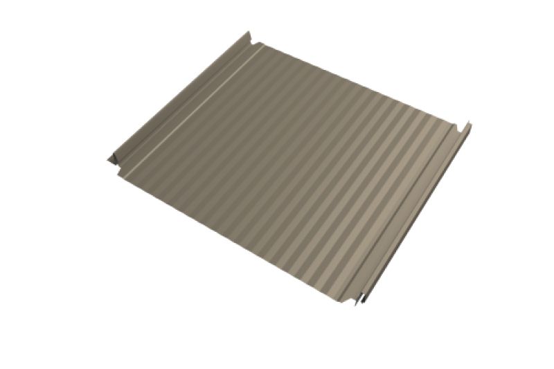 Кликфальц Double Pro Gofr Grand Line 0,45 Drap TX с пленкой на замках RAL 1015 светлая слоновая кость