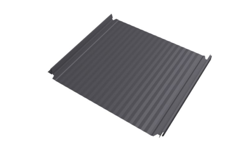 Кликфальц Double Pro Gofr Grand Line 0,45 Drap TX с пленкой на замках RAL 7004 сигнальный серый