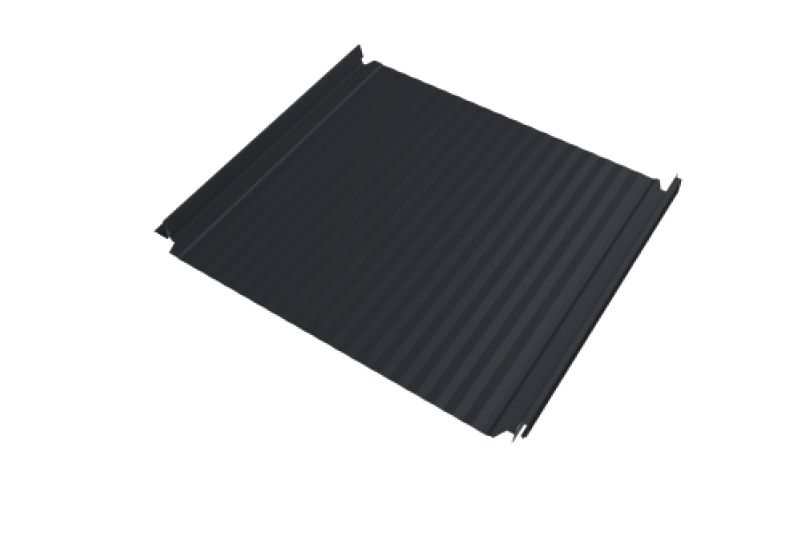 Кликфальц Double Pro Gofr Grand Line 0,5 PurPro Matt 275 с пленкой на замках RAL 7024 мокрый асфальт