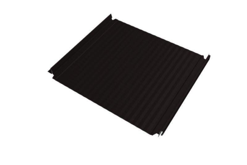 Кликфальц Double Pro Gofr Grand Line 0,5 Satin с пленкой на замках RAL 9005 черный