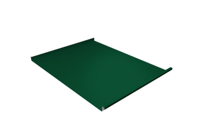 Фальц двойной стоячий Grand Line 0,45 Drap с пленкой на замках RAL 6005 зеленый мох