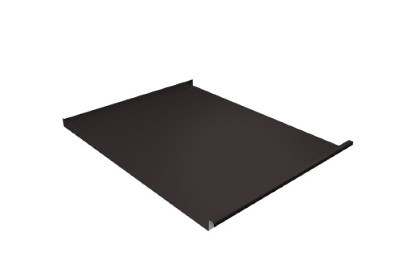 Фальц двойной стоячий Grand Line 0,5 Drap TX с пленкой на замках RR 32 темно-коричневый