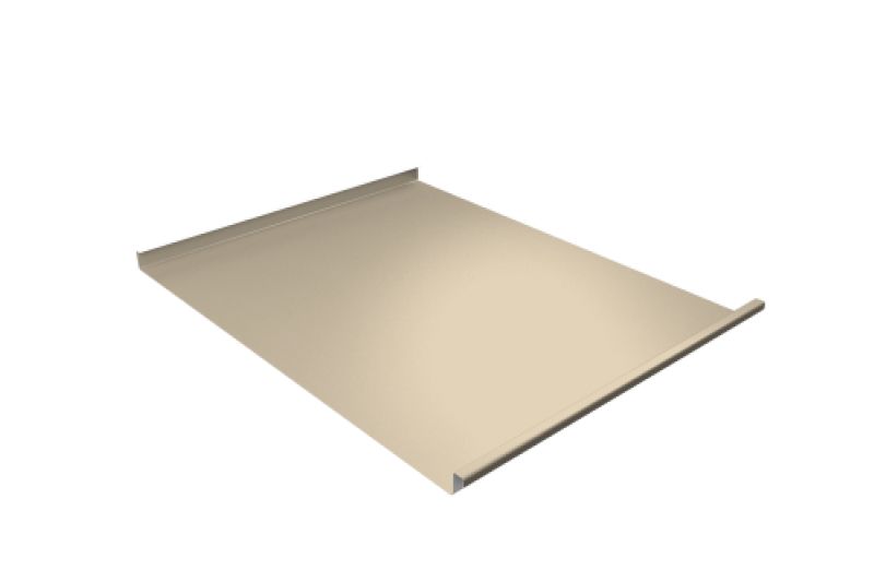 Фальц двойной стоячий Grand Line 0,5 Satin с пленкой на замках RAL 1015 светлая слоновая кость