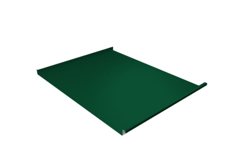 Фальц двойной стоячий  Line Grand Line 0,45 Drap с пленкой на замках RAL 6005 зеленый мох