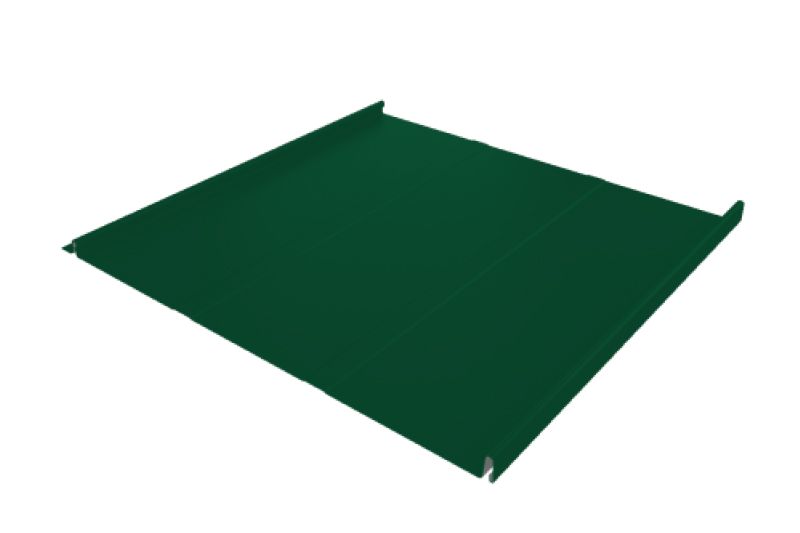 Фальц двойной стоячий  Line Grand Line 0,45 Drap TR с пленкой на замках RAL 6005 зеленый мох