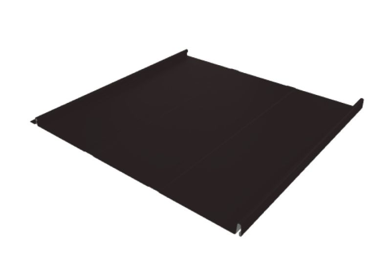 Фальц двойной стоячий  Line  Grand Line 0,45 Drap TR с пленкой на замках RAL 9005 черный