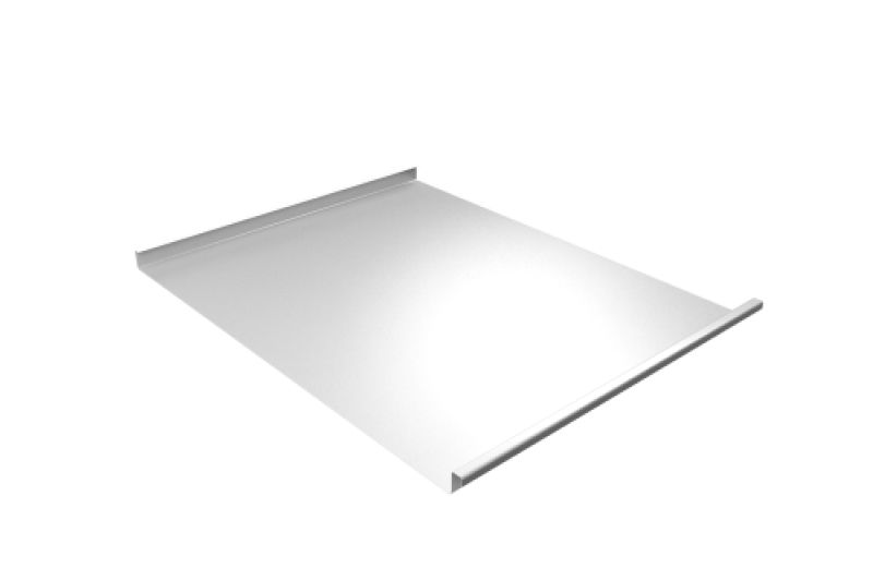 Фальц двойной стоячий  Line Grand Line 0,45 Drap TX с пленкой на замках RAL 9003 сигнальный белый