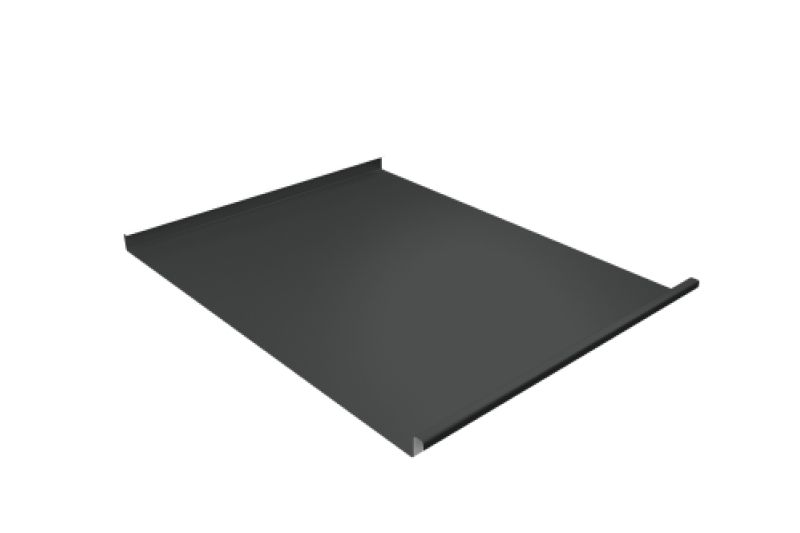 Фальц двойной стоячий Line Grand Line 0,5 PurLite Matt с пленкой на замках RAL 7016 антрацитово-серый