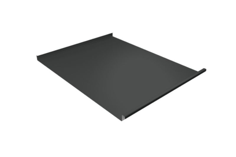 Фальц двойной стоячий  Line Grand Line 0,5 Rooftop Бархат с пленкой на замках RAL 7016 антрацитово-серый