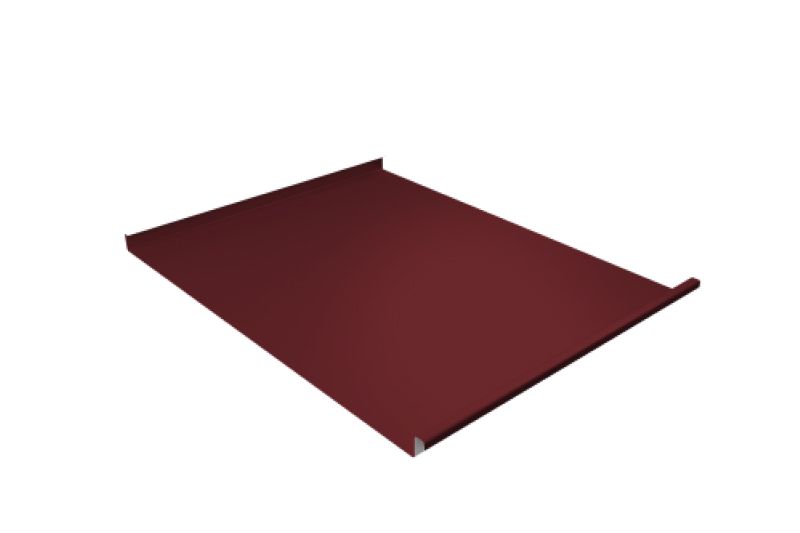 Фальц двойной стоячий  Line Grand Line 0,5 Satin с пленкой на замках RAL 3005 красное вино