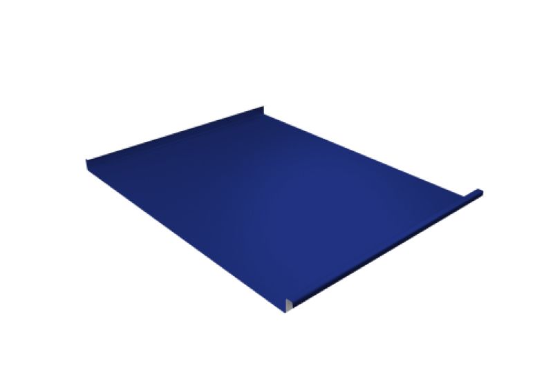 Фальц двойной стоячий Line Grand Line 0,45 PE с пленкой на замках RAL 5002 ультрамариново-синий