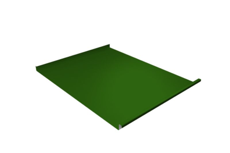 Фальц двойной стоячий  Line Grand Line 0,45 PE с пленкой на замках RAL 6002 лиственно-зеленый