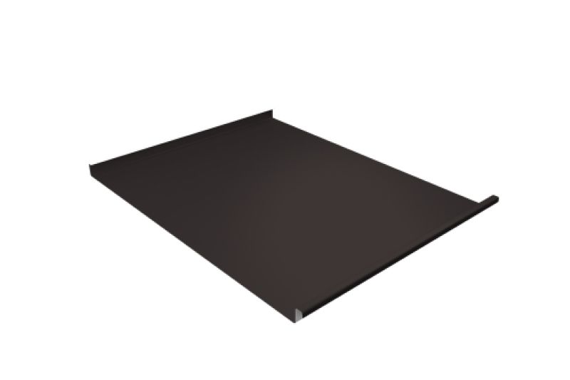 Фальц двойной стоячий  Line Grand Line 0,45 PE с пленкой на замках RAL 9006 бело-алюминиевый