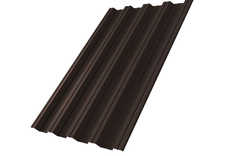 Профнастил НС44R Grand Line 0,5 Drap TX RR 32 темно-коричневый