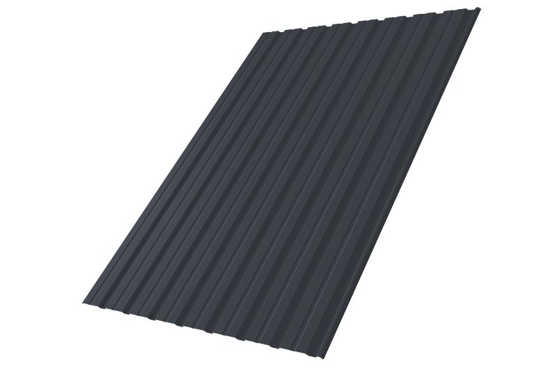 Профнастил С10R Grand Line 0,5 PurLite Matt RAL 7024 мокрый асфальт