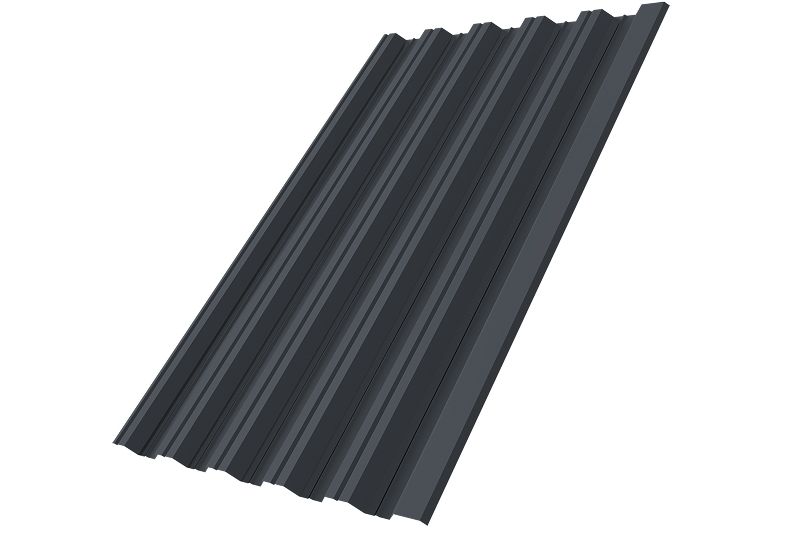 Профнастил НС35R Grand Line 0,5 PurPro Matt 275 RAL 7024 мокрый асфальт