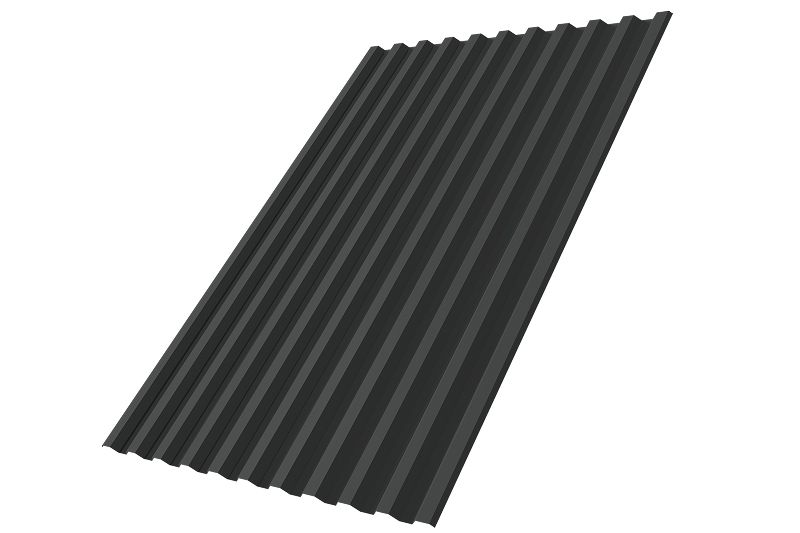 Профнастил С21R Grand Line 0,5 Rooftop Бархат RAL 7016 антрацитово-серый