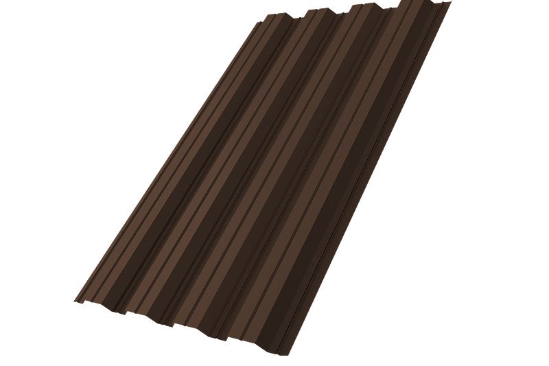 Профнастил НС44R Grand Line 0,5 Rooftop Бархат RAL 8017 шоколад