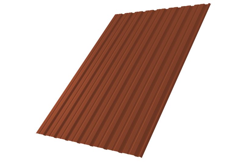 Профнастил С10R 0,5 Satin RAL 8004 терракота