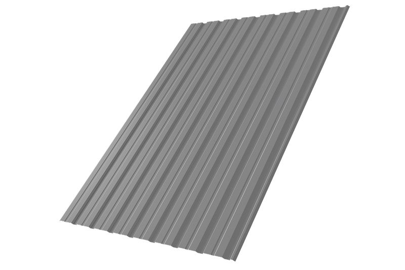 Профнастил С10R 0,5 Satin RAL 9006 бело-алюминиевый