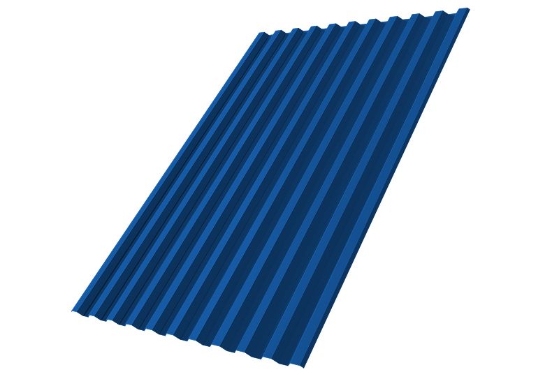 Профнастил С21R 0,5 Satin RAL 5005 сигнальный синий