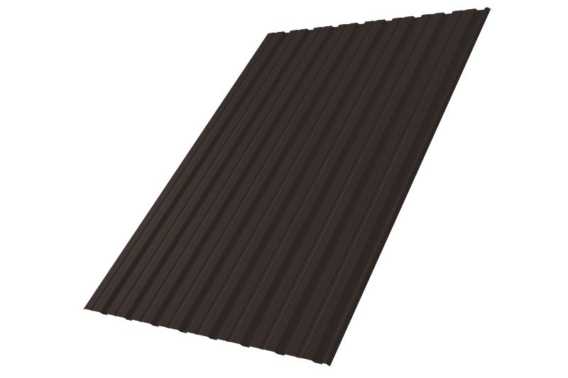 Профнастил С10R 0,5 Satin Matt RR 32 темно-коричневый