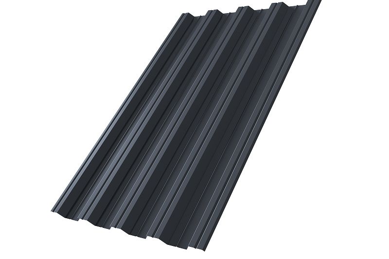 Профнастил НС44R 0,5 Satin Matt RAL 7024 мокрый асфальт