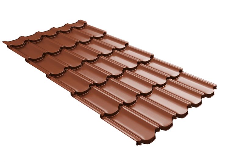 Профиль волновой Kvinta Plus 3D 0,45 PE RAL 8004 терракота