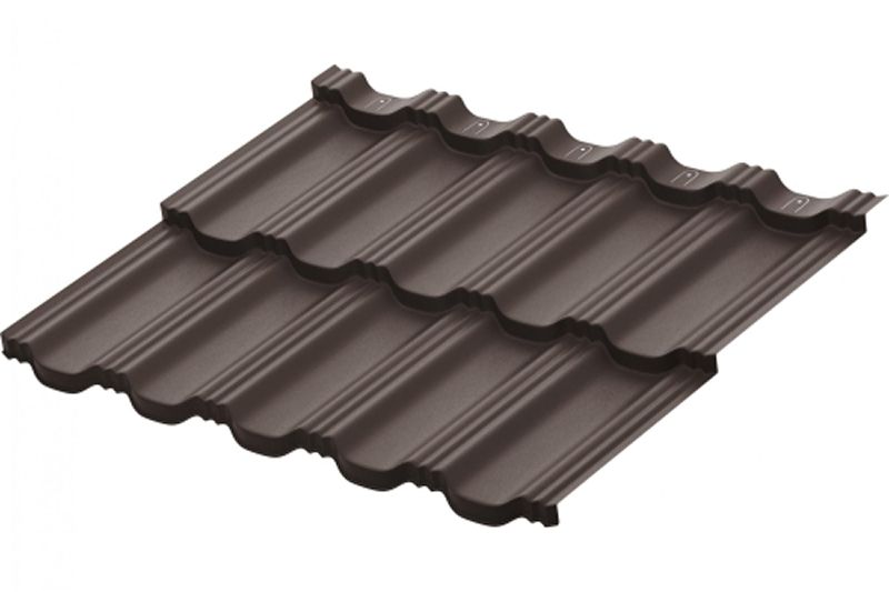 Модульная металлическая черепица Аквасистем Гётеборг XLL PU Matt (Zn180) 0,5мм Rooftop Бархат (лист 1185х865 мм) RR 32