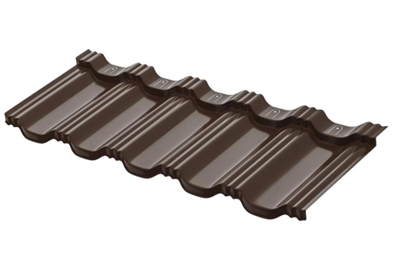 Модульная металлическая черепица Аквасистем Гётеборг PU Matt (Zn275) 0,5мм Rooftop Кашемир (лист 1205х415 мм) RR 32