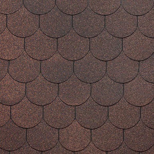 Гибкая черепица Docke Кольчуга, коричневый