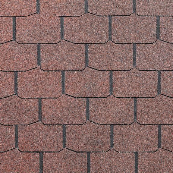 Гибкая черепица Docke Крона, красный