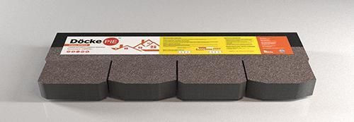 Гибкая черепица Docke Крона, красный