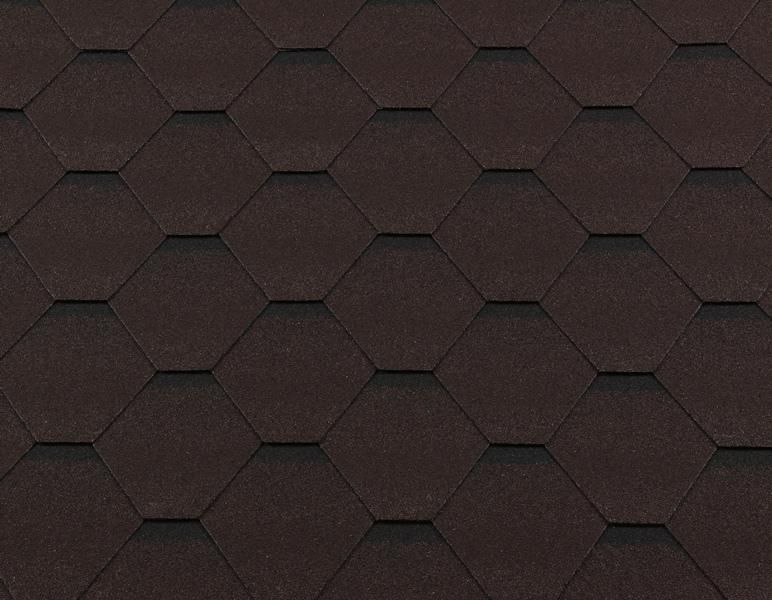 Гибкая черепица Shingle Roofshield Premium Стандарт Коричневый с оттенением