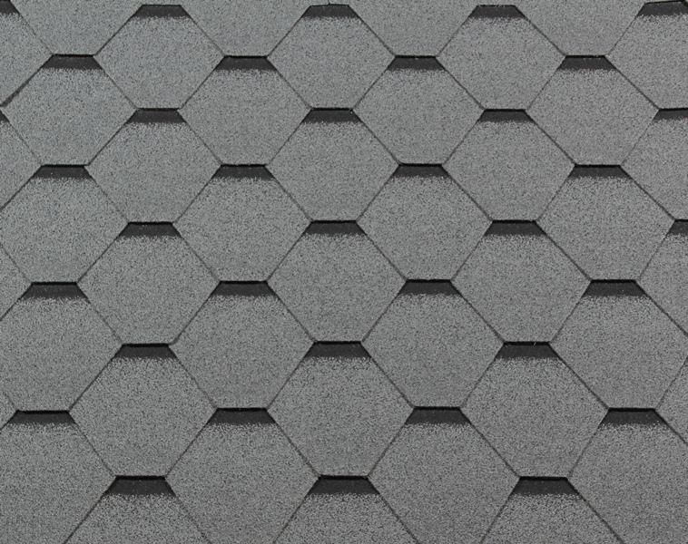 Гибкая черепица Shingle Roofshield Premium Стандарт Серый с оттенением