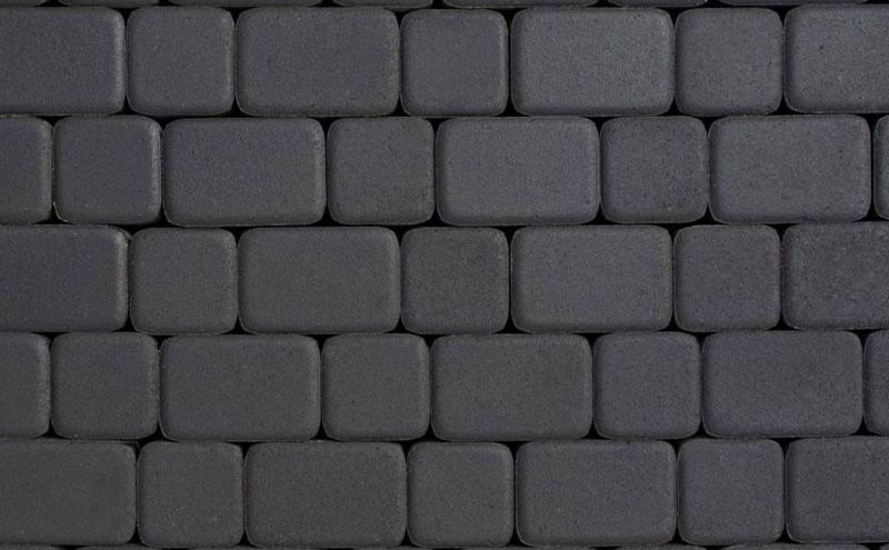 Плитка тротуарная ВЫБОР комплект из 2 видов плит Классико А.1.КО.4 гладкий цвет черный