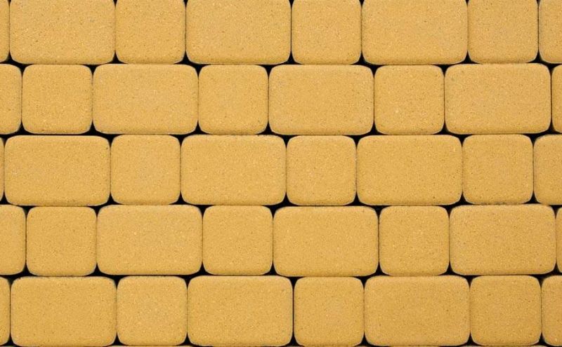 Плитка тротуарная ВЫБОР комплект из 2 видов плит Классико А.1.КО.4 гладкий цвет желтый