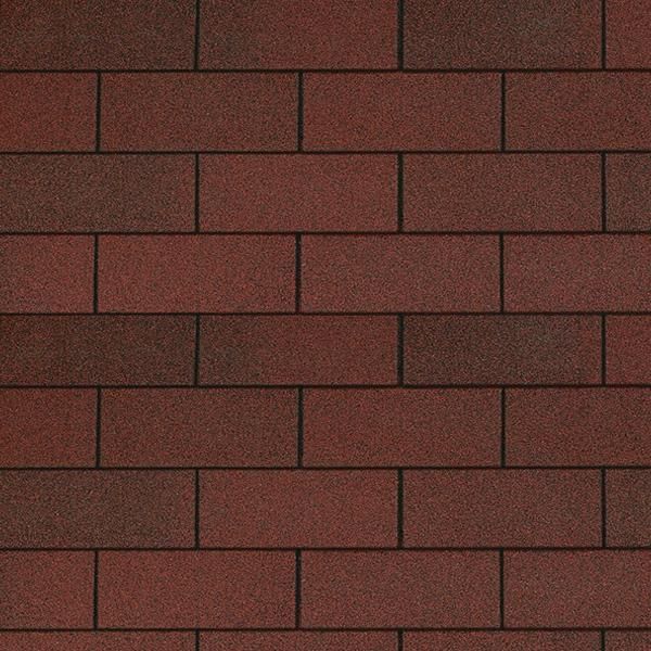 Гибкая черепица IKO Superglass 3 Tab Riviera Red