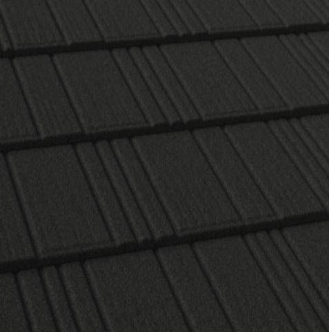 Композитная черепица Decra Лист Decra Stratos Черный  (Декра)