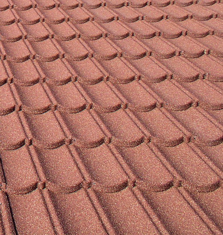 Композитная черепица Decra Лист Decra Classic Античный красный  (Декра)