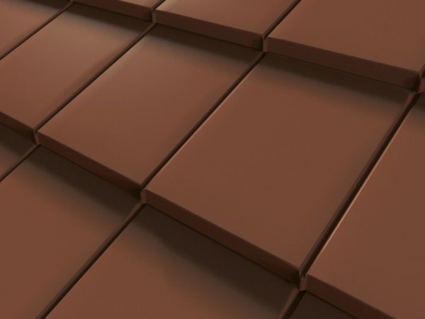 Композитная черепица Decra Лист Decra Qube Терракота  (Декра)