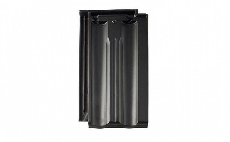 Керамическая рядовая черепица BRAAS (Браас) Гранат 11V Антрацит