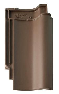 Керамическая рядовая черепица BRAAS (Браас) Агат 14 Темно-коричневый