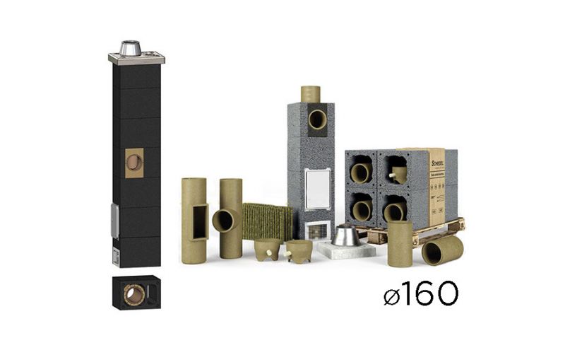 Дымоходная система Schiedel UNI одноходовой с вент. каналом D 16 см