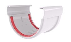 Соединитель желобов  ПВХ стандарт белый, 120х90мм