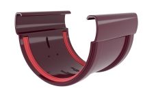Соединитель желобов  ПВХ стандарт бордо, 120х90мм
