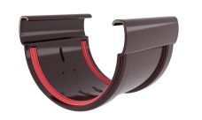 Соединитель желобов  ПВХ стандарт шоколадный, 135х90мм