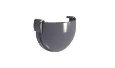 Заглушка желоба универсальная  ПВХ стандарт графит, 120х90мм