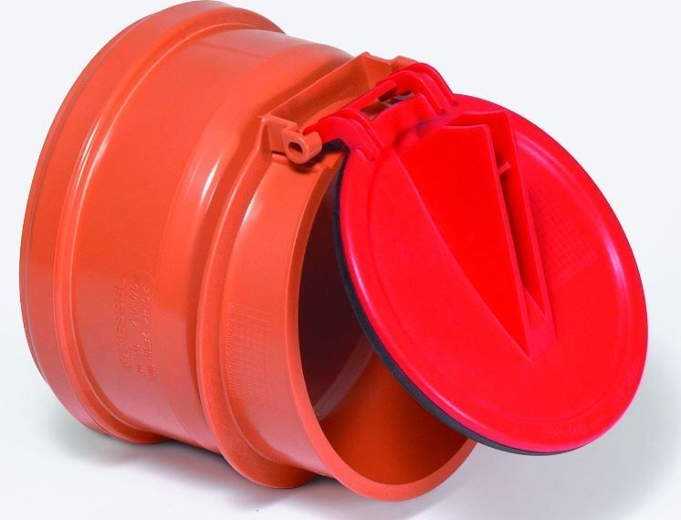 Клапан под трубу к отстойнику ПВХ