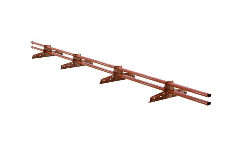 Комплект трубчатого снегозадержания BORGE для фальцевой кровли 3 м, терракотовый